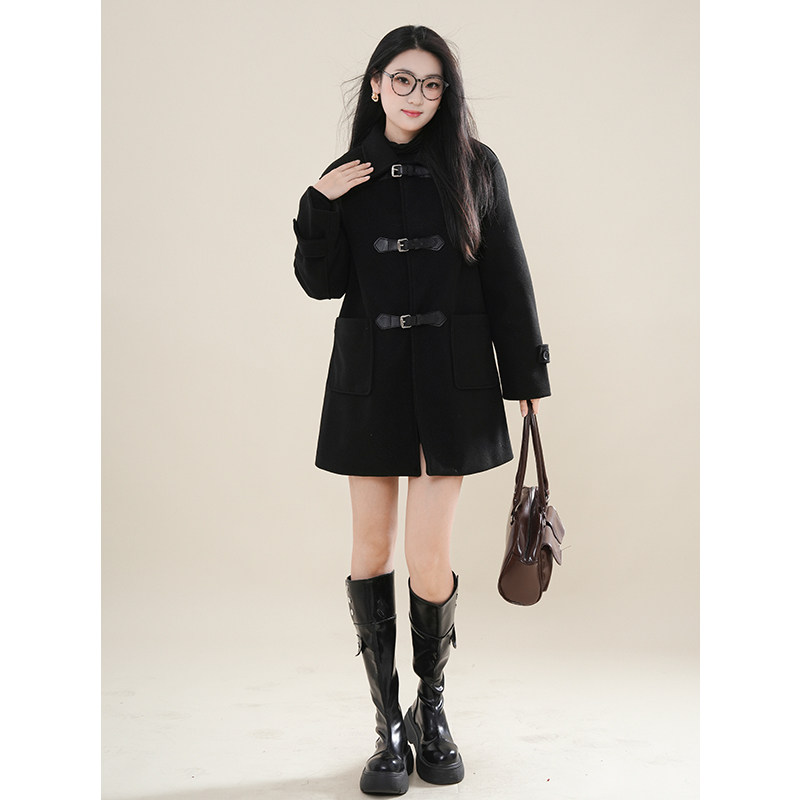 秋冬季小个子中长款毛呢外套2025年新款赫本风韩系高级感呢子大衣,女装/女士精品,毛呢外套,淘宝优惠券,粉丝福利购,淘宝优惠卷
