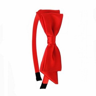 高端发饰可调节布艺日韩蝴蝶结法式 红色蓝色头发箍压发卡舒服 经典