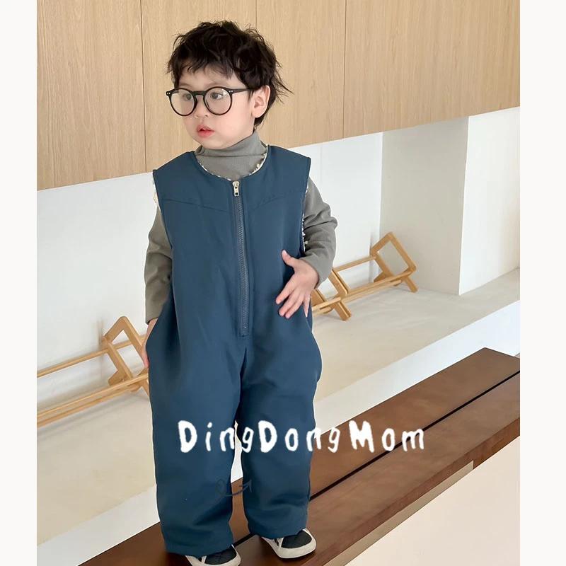 儿童连体加绒加厚保暖裤