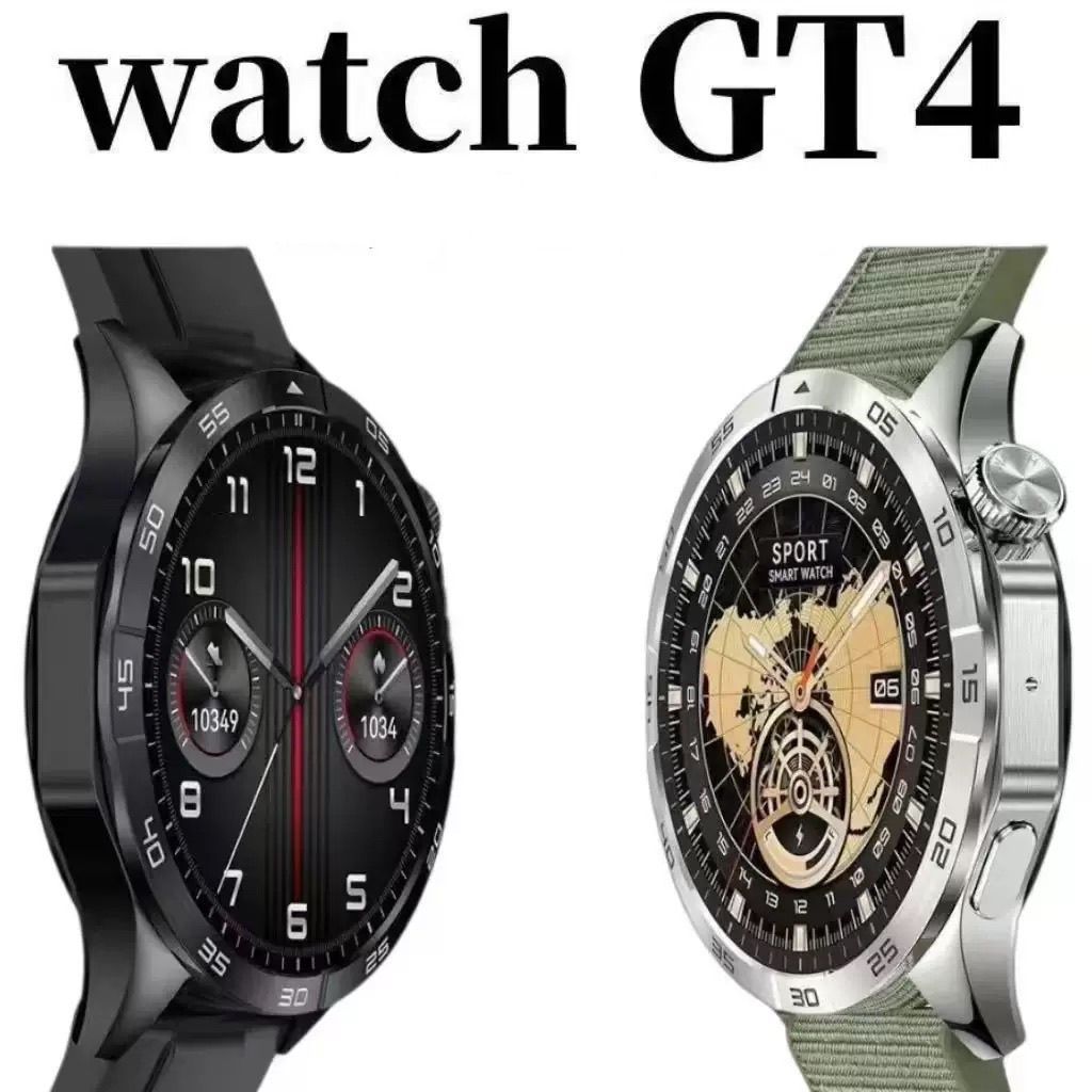 智能手表2025款顶配版GT4圆盘手表蓝牙通话NFC心率运动手表