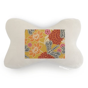 中国风日本风格亚洲花朵花纹汽车头枕颈枕座椅枕头