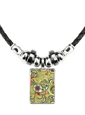 抽象花纹手工项链饰品吊坠