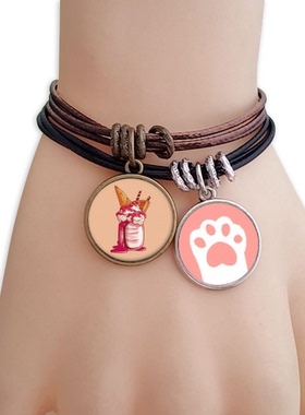 巧克力饼干猫咪礼品手链