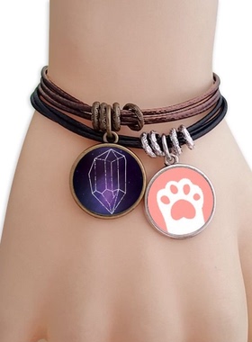 水晶宇宙蓝色猫咪礼品手链