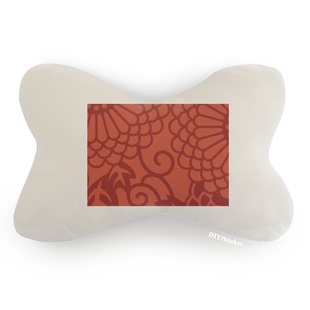 日本风格亚洲花朵花纹汽车头枕颈枕座椅枕头