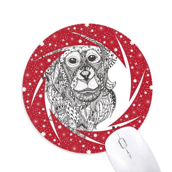 动物大嘴巴图片猴子圆形防滑橡胶红色车轮鼠标垫