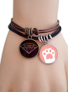 水晶宇宙红色猫咪礼品手链