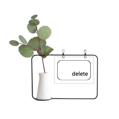 键盘符号delete删除键金属相框陶瓷花瓶装饰