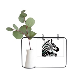 巴拉望热带斑马动物金属相框陶瓷花瓶装饰