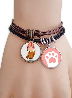 秘鲁卡通人物猫咪礼品手链