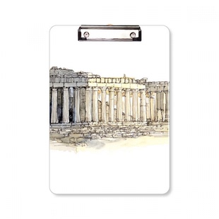 世界希腊首都雅典卫城平头文件夹书写垫板考试A4