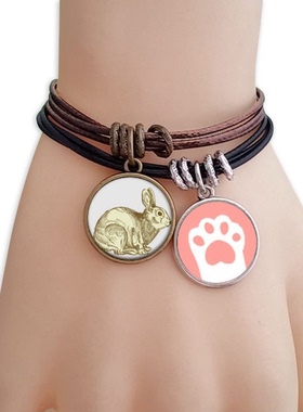 信仰风节日兔子猫咪礼品手链