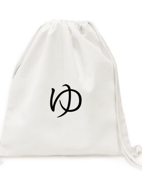 日文片假名五十音yu帆布背包购物旅行双肩拉带抽绳书包礼物