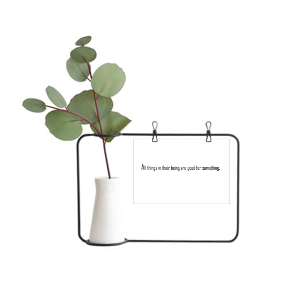 英文标语天生我才必有用金属相框陶瓷花瓶装饰