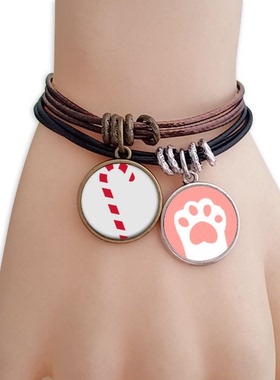 圣诞节红色猫咪礼品手链