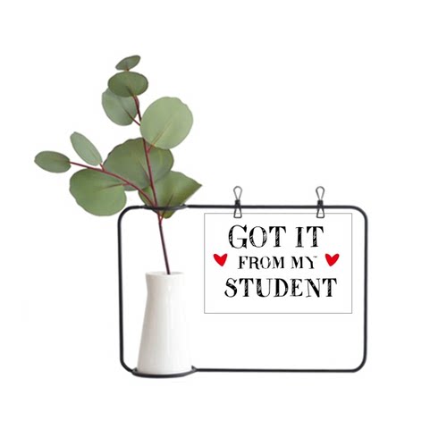 从我的同学那里获得毕业季金属相框陶瓷花瓶装饰