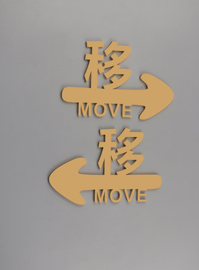 亚克力推拉门贴玻璃门移字贴