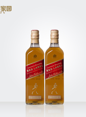 郎家园洋酒双响炮Johnnie Walker尊尼获加红牌红方调配型威士忌酒