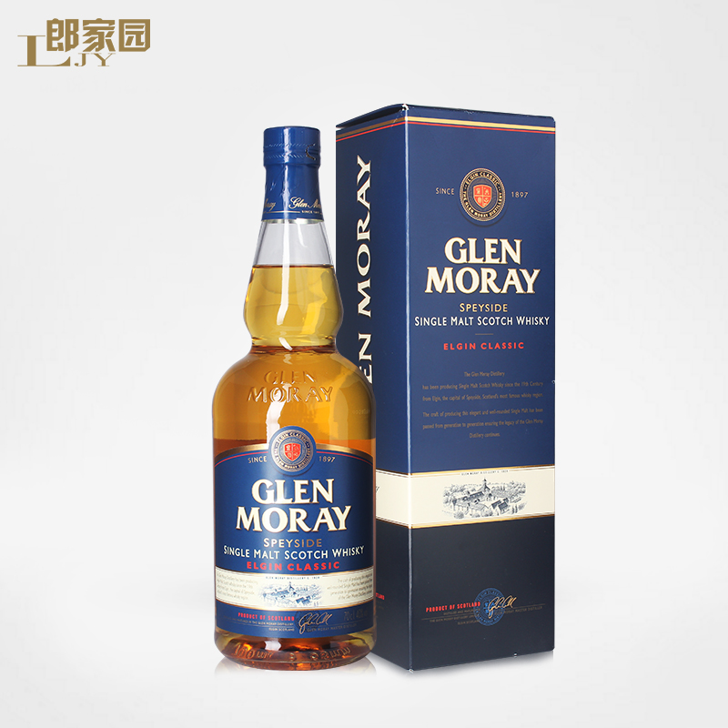 洋酒包邮 glen moray classic格兰莫雷经典单一麦芽威士忌酒
