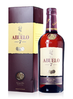 洋酒包邮Ron Abuelo Anejo 7 Anos Rum老爷爷7年朗姆酒