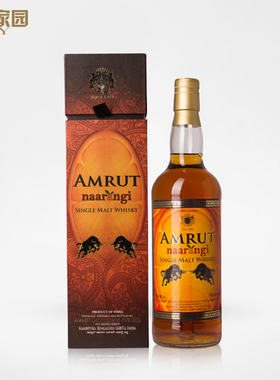 郎家园洋酒Amrut Naarang阿目/雅沐特真橙印度单一麦芽威士忌酒