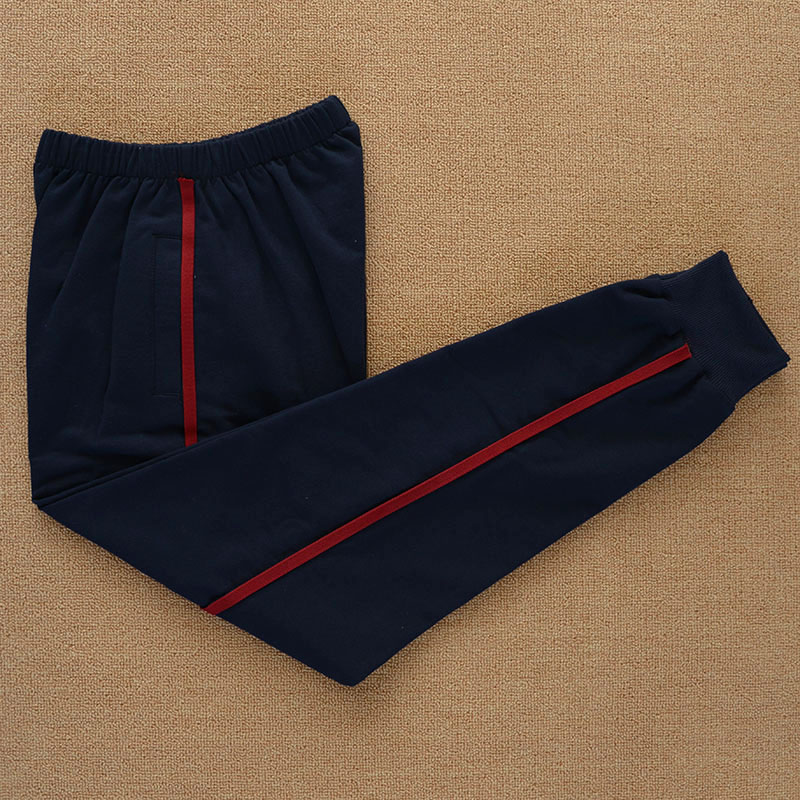 校服一条酒红初高中深蓝黑色运动