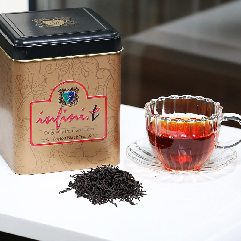 英菲尼礼遇特级斯里兰卡锡兰工夫红茶罐装浓香型中秋送礼茶品80g