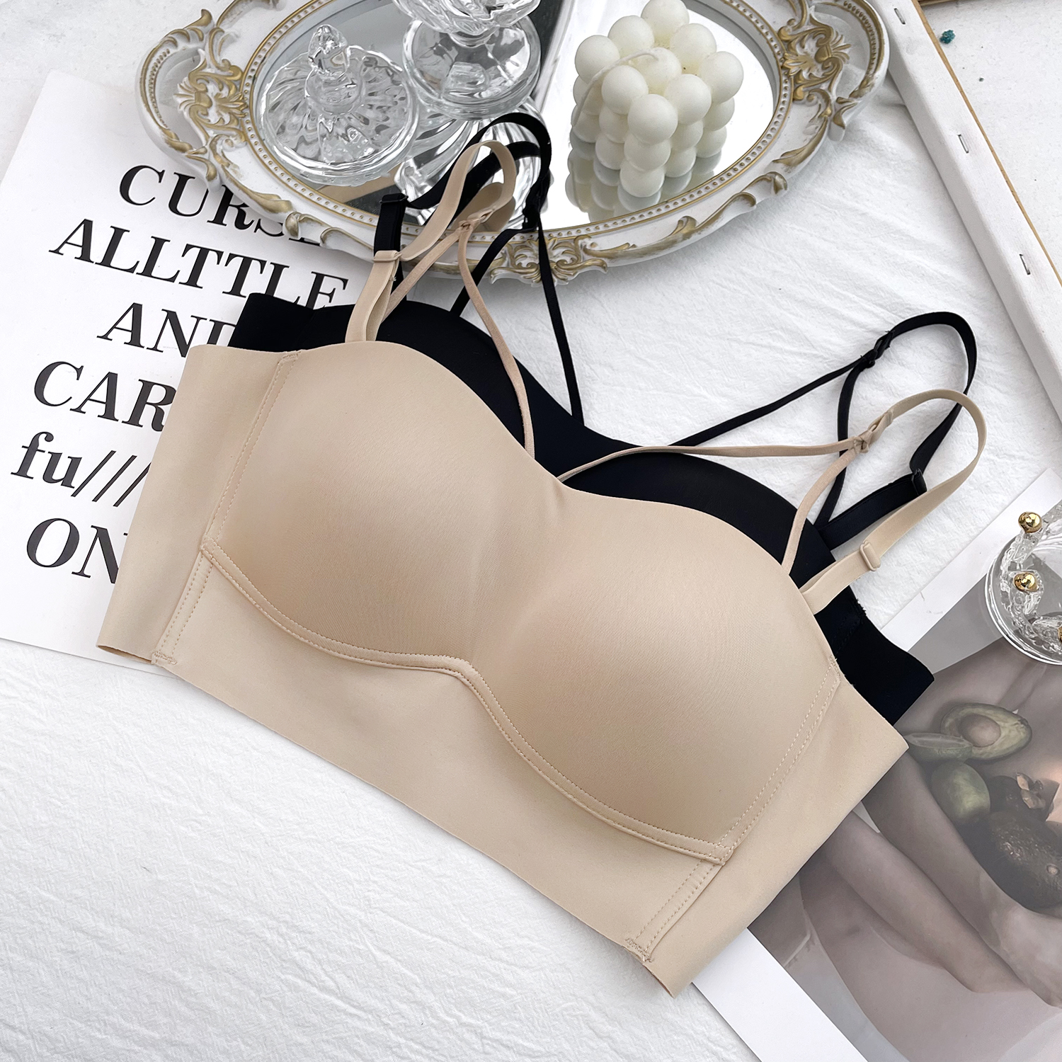 27201无钢圈美背光面无痕文胸