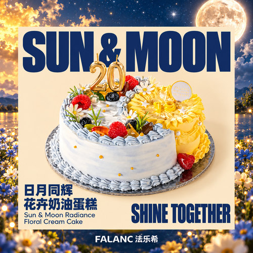法乐希日月同辉慕斯生日蛋糕北京上海广州深圳杭州成都同城配送