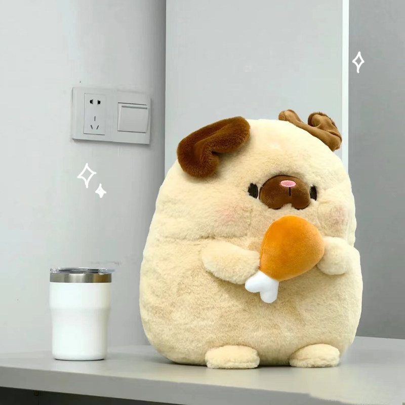 귀엽고 귀여운 닭 다리 개 인형 플러시 장난감 강아지 인형 잠자는 베개 소년과 소녀를위한 슈퍼 부드러운 인형 선물