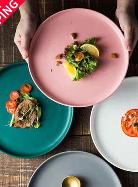 dinner plates ceramic steak plate dishes 西餐盘 western food