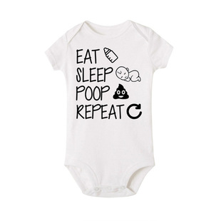 clothes poop 宝宝衣服 sleep repeat连体哈服 eat baby