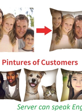 customized pillow inner+cover DIY birthday gift personalized