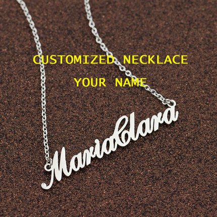 custom name necklace personalized DIY women chain fashion