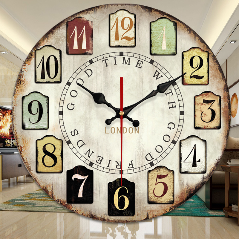 European creative wall clock wooden living room quartz|ruв категории Домашний быт, часы, украшения дома/будильник, настенные часы - от Buy2taobao.com для оказания профессиональной услуги покупки агента Taobao