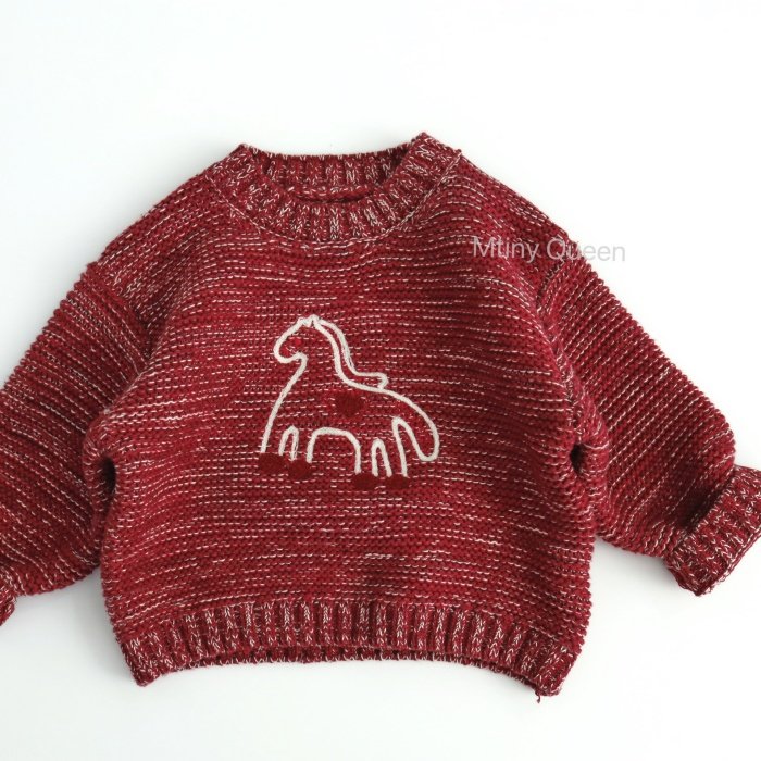儿童韩版套头毛衣女宝绣花棉线混纱小马针织衫红色新年毛衣打底衫,童装/婴儿装/亲子装,毛衣/针织衫,淘宝优惠券,粉丝福利购,淘宝优惠卷