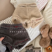 毛绒短裤 秋冬季 儿童羊羔绒短裤 穿上巨洋气 男女宝宝可爱韩系童装