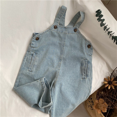 长裤牛仔背带裤浅色裤子韩版萌系