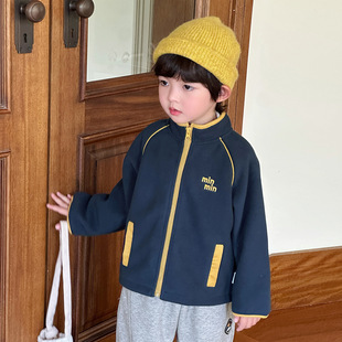 男童摇粒绒外套2026新款 男孩衣服保暖加绒上衣校服内7226 秋冬装