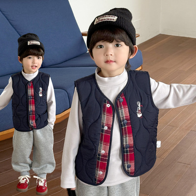 儿童马甲男童加棉保暖背心