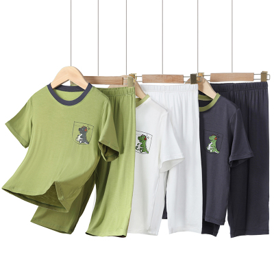 夏季男童莫代尔卡通家居服套装