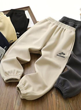 男童运动裤2025秋季新款中大童卫裤字母刺绣儿童休闲长裤子6521
