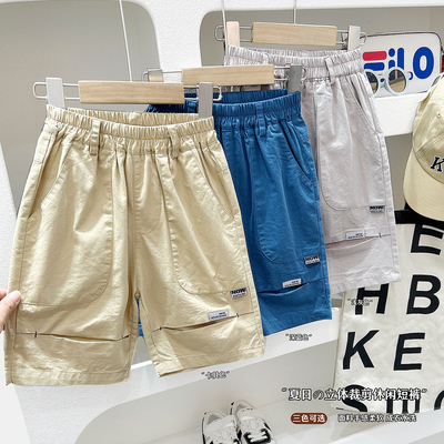 童纯棉薄款中裤夏季休闲五分裤