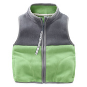 男童摇粒绒马甲秋冬季 儿童加绒加厚背心保暖拉链坎肩外穿3039