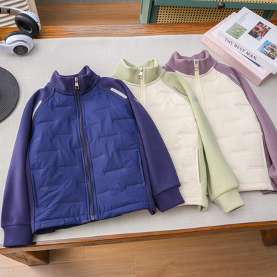 男童夹心棉立领防风外套