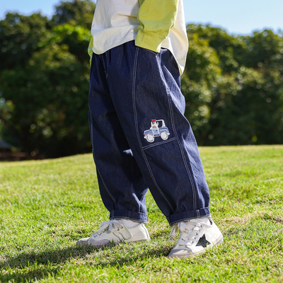 春季男童纯棉软牛仔裤休闲长裤