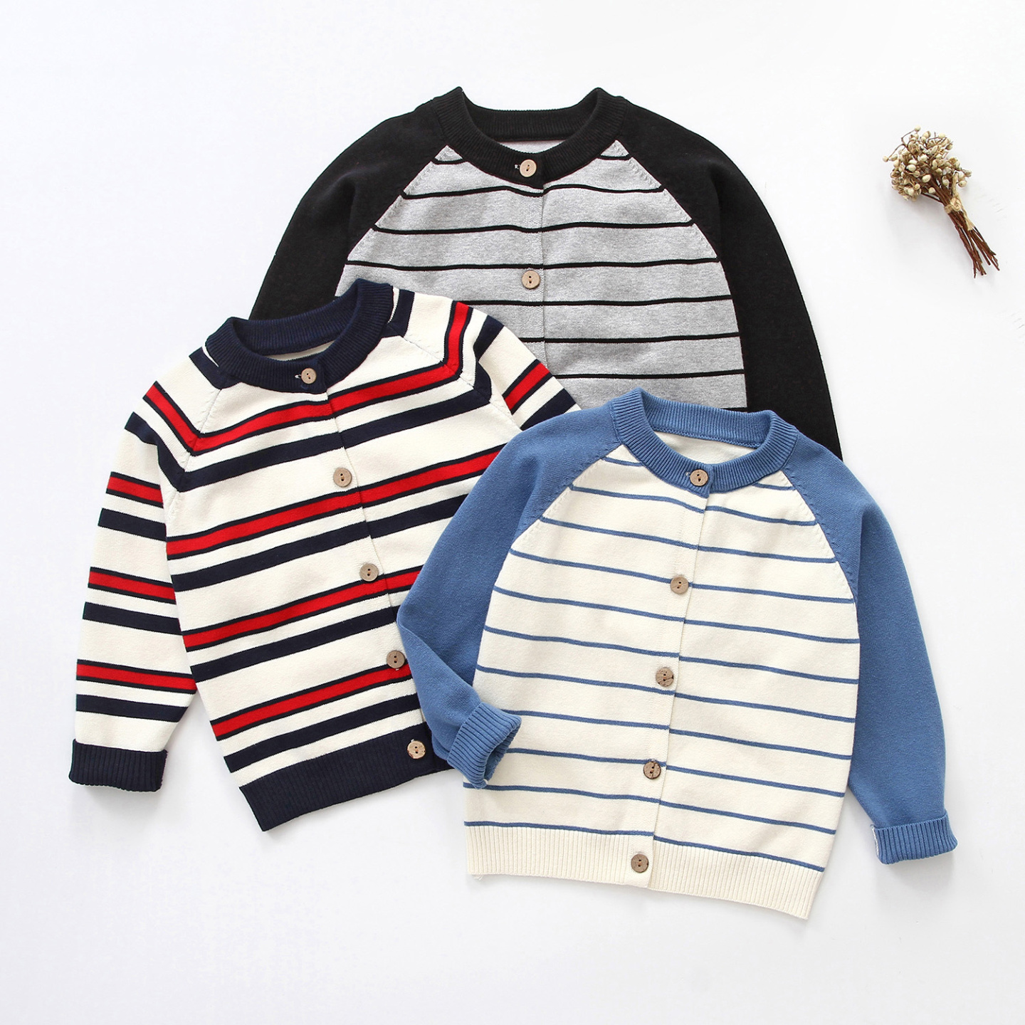 男童纯棉毛衣开衫薄款春秋针织衫