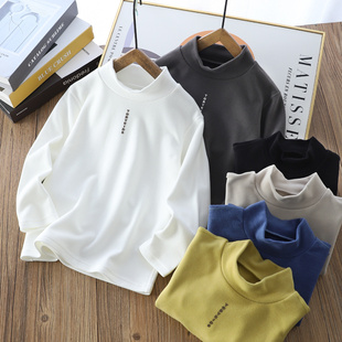 男童德绒阳离子打底衫高弹秋冬季中大童保暖内搭上衣厚T恤衫1883