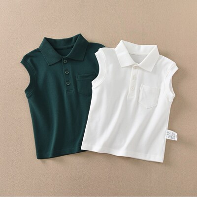 儿童夏季透气POLO背心校服演出