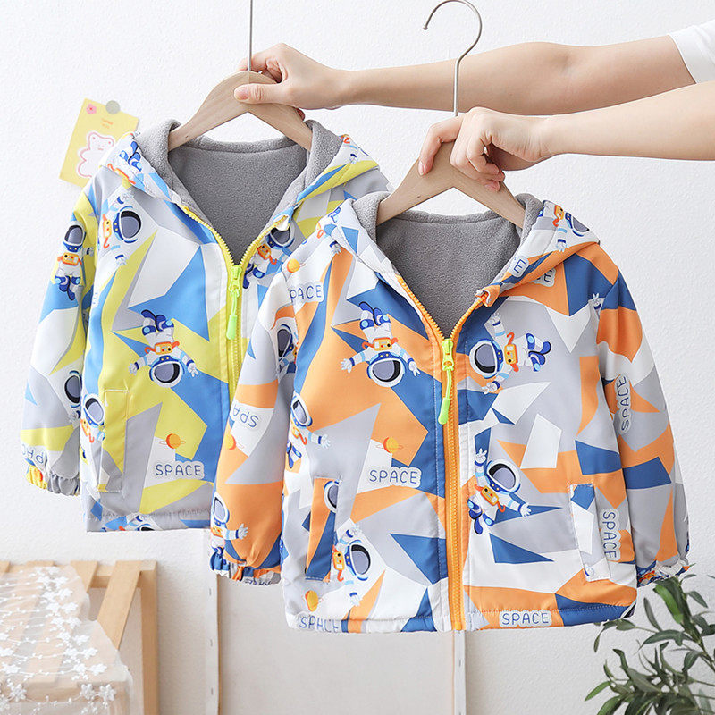 男童加绒外套2026春秋季装儿童冲锋衣卡通防风衣连帽拉链开衫7629,童装/婴儿装/亲子装,普通外套,淘宝优惠券,粉丝福利购,淘宝优惠卷
